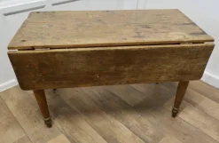 Pamono Antique Drop Leaf Cottage Dining Table in Pine Best