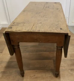 Pamono Antique Drop Leaf Cottage Dining Table in Pine Best