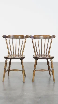 Pamono Antique Dutch Wooden Slat Chairs, Set of 10 Discount