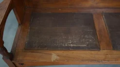 Pamono Antique Early 20th Century Wooden Bench with High Back