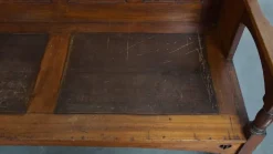 Pamono Antique Early 20th Century Wooden Bench with High Back