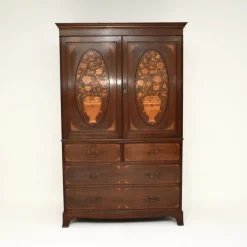 Pamono Antique Edwardian Linen Press from Maple and Co., 1890s Sale
