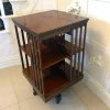 Pamono Antique Edwardian Mahogany Revolving Bookcase, 1900s New
