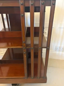 Pamono Antique Edwardian Mahogany Revolving Bookcase, 1900s New