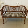 Pamono Antique Edwardian Mahogany Inlaid Bench, 1900s New