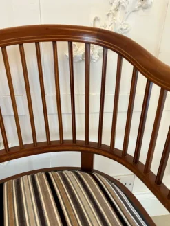 Pamono Antique Edwardian Mahogany Inlaid Bench, 1900s New