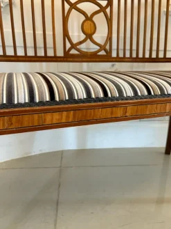 Pamono Antique Edwardian Mahogany Inlaid Bench, 1900s New