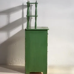 Pamono Antique Emerald Green Kitchen Cabinet, 1920s Clearance