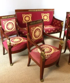 Pamono Antique Empire Salon Seating, Set of 5 Sale