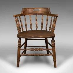Pamono Antique English Ash & Elm Captains Chair, 1900 Online