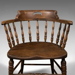 Pamono Antique English Ash & Elm Captains Chair, 1900 Online