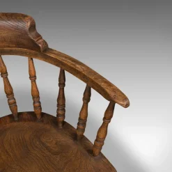Pamono Antique English Ash & Elm Captains Chair, 1900 Online