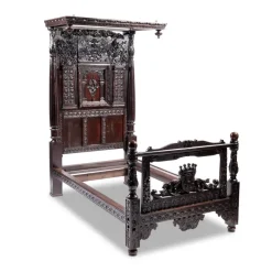 Pamono Antique English Bed in Oak, 1650s Discount