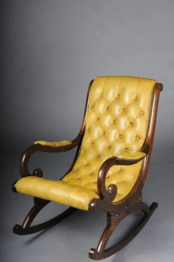 Pamono Antique English Chesterfield Rocking Chair Outlet