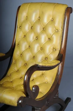 Pamono Antique English Chesterfield Rocking Chair Outlet