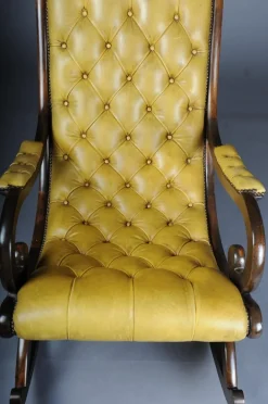 Pamono Antique English Chesterfield Rocking Chair Outlet
