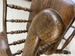 Pamono Antique English Elm Wood Windsor Captains Chair, 1900s