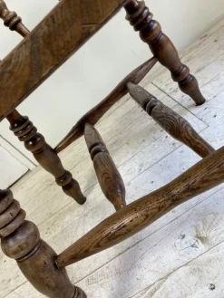 Pamono Antique English Elm Wood Windsor Captains Chair, 1900s