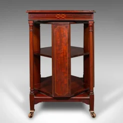Pamono Antique English Rotary Bookcase, 1910 New