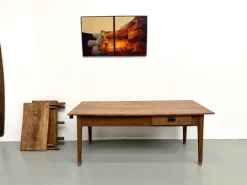 Pamono Antique Farmhouse Table with Extensions in Oak, 1890s Online