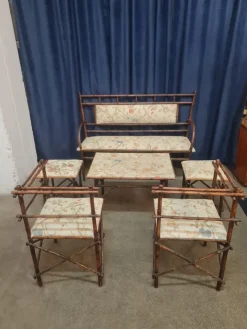 Pamono Antique Faux Bamboo Parlor Set from Maison Staněk Prague, Set of 6 Clearance