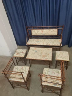 Pamono Antique Faux Bamboo Parlor Set from Maison Staněk Prague, Set of 6 Clearance