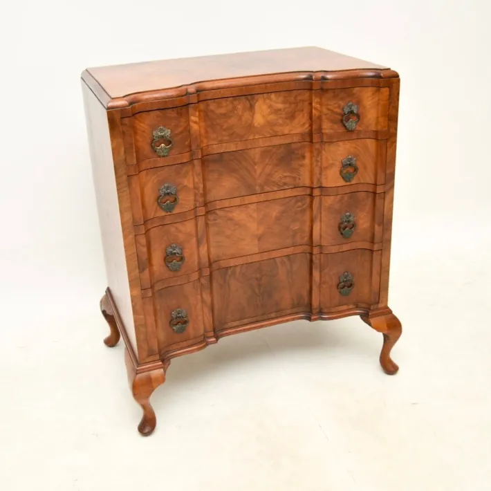 Pamono Antique Figured Walnut Chest of Drawers, 1890s Sale