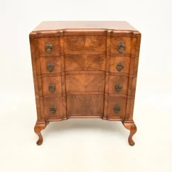 Pamono Antique Figured Walnut Chest of Drawers, 1890s Sale
