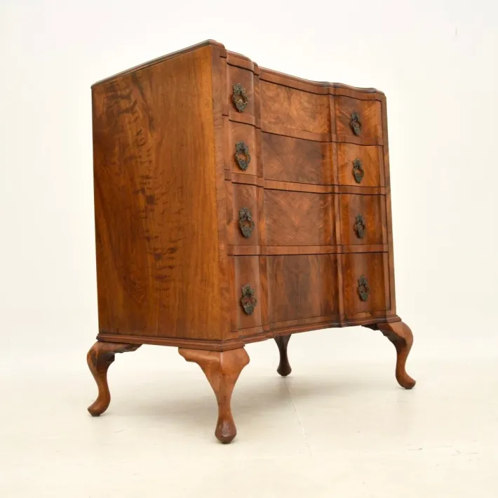 Pamono Antique Figured Walnut Chest of Drawers, 1890s Sale