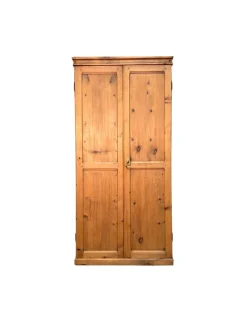 Pamono Antique Fir Wardrobe, 1890s Hot