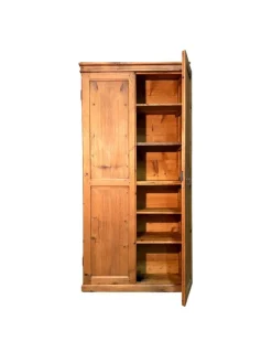 Pamono Antique Fir Wardrobe, 1890s Hot