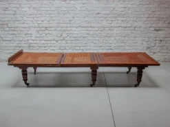 Pamono Antique Folding & Adjustable Daybed from British Campaign Furniture, London, 1870s New