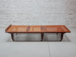Pamono Antique Folding & Adjustable Daybed from British Campaign Furniture, London, 1870s New
