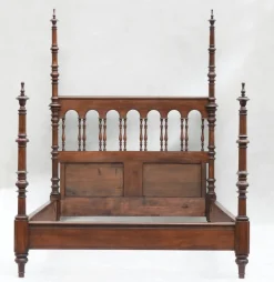 Pamono Antique Four Post Bed, France, 19th Century