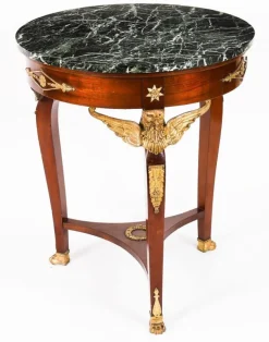 Pamono Antique French Empire Marble and Ormolu Occasional Table, 19th Century Best