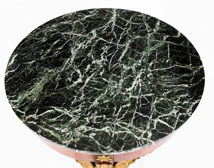 Pamono Antique French Empire Marble and Ormolu Occasional Table, 19th Century Best