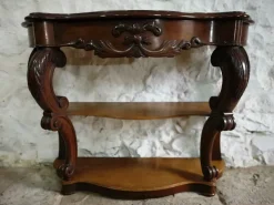 Pamono Antique French Empire Napoleon III Console Table in Mahogany, 1860 New