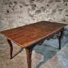 Pamono Antique French Farmhouse Dining Table with Pine Top, Fruitwood Cabriole Legs and Oak Apron, 18th-19th Century Discount