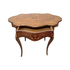 Pamono Antique French Louis XV Style Table with Drawer, 1800s Clearance