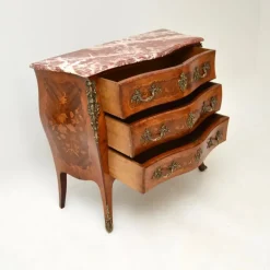Pamono Antique French Marble Top Bombe Commode, 1890s