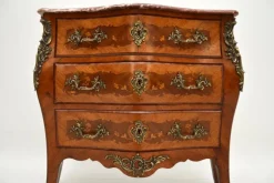 Pamono Antique French Marble Top Bombe Commode, 1890s