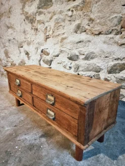 Pamono Antique French Oak and Pine Chest of 4 Drawers, 1900s Clearance