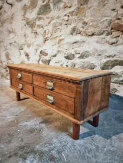 Pamono Antique French Oak and Pine Chest of 4 Drawers, 1900s Clearance