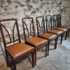 Pamono Antique French Oak Dining Chairs, 1890s, Set of 6