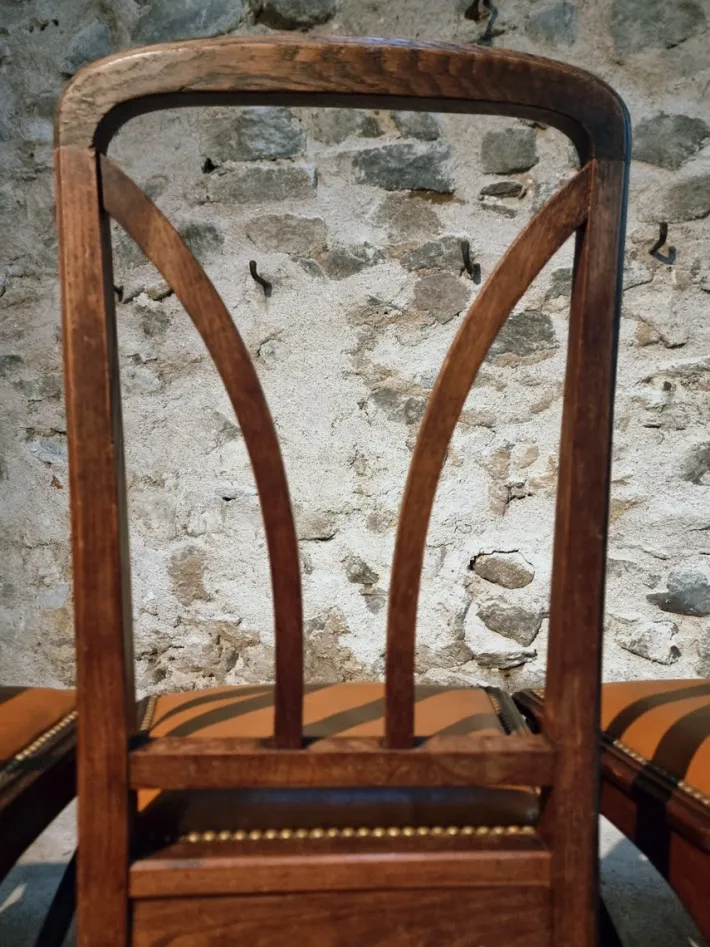 Pamono Antique French Oak Dining Chairs, 1890s, Set of 6