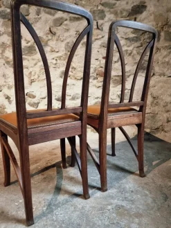 Pamono Antique French Oak Dining Chairs, 1890s, Set of 6