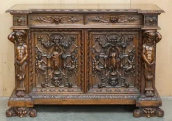 Pamono Antique French Sideboard in Walnut, 1850 Clearance