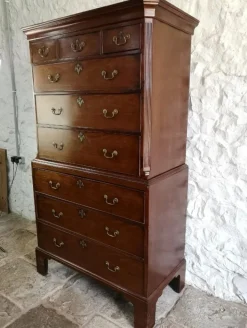 Pamono Antique George III Mahogany Tallboy, 1760 Best
