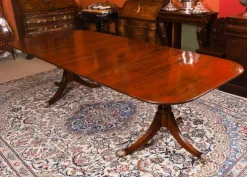 Pamono Antique George III Regency Dining Table with Chairs, 1820, Set of 11 Sale