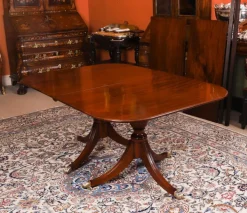 Pamono Antique George III Regency Dining Table with Chairs, 1820, Set of 11 Sale